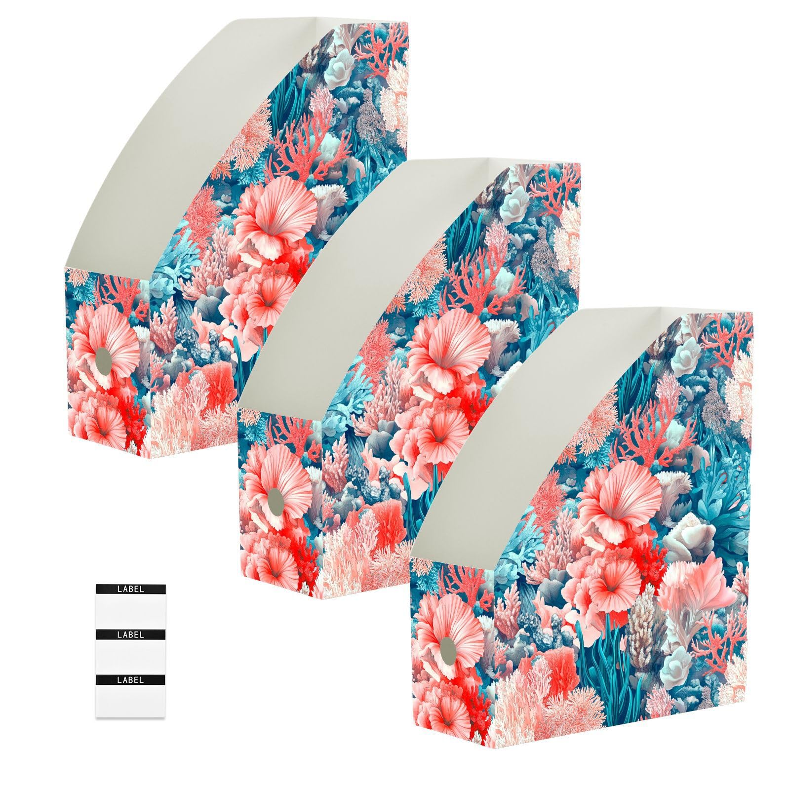 Organiseur magazine pliable fleurs turquoise pour retrouver la sérénité