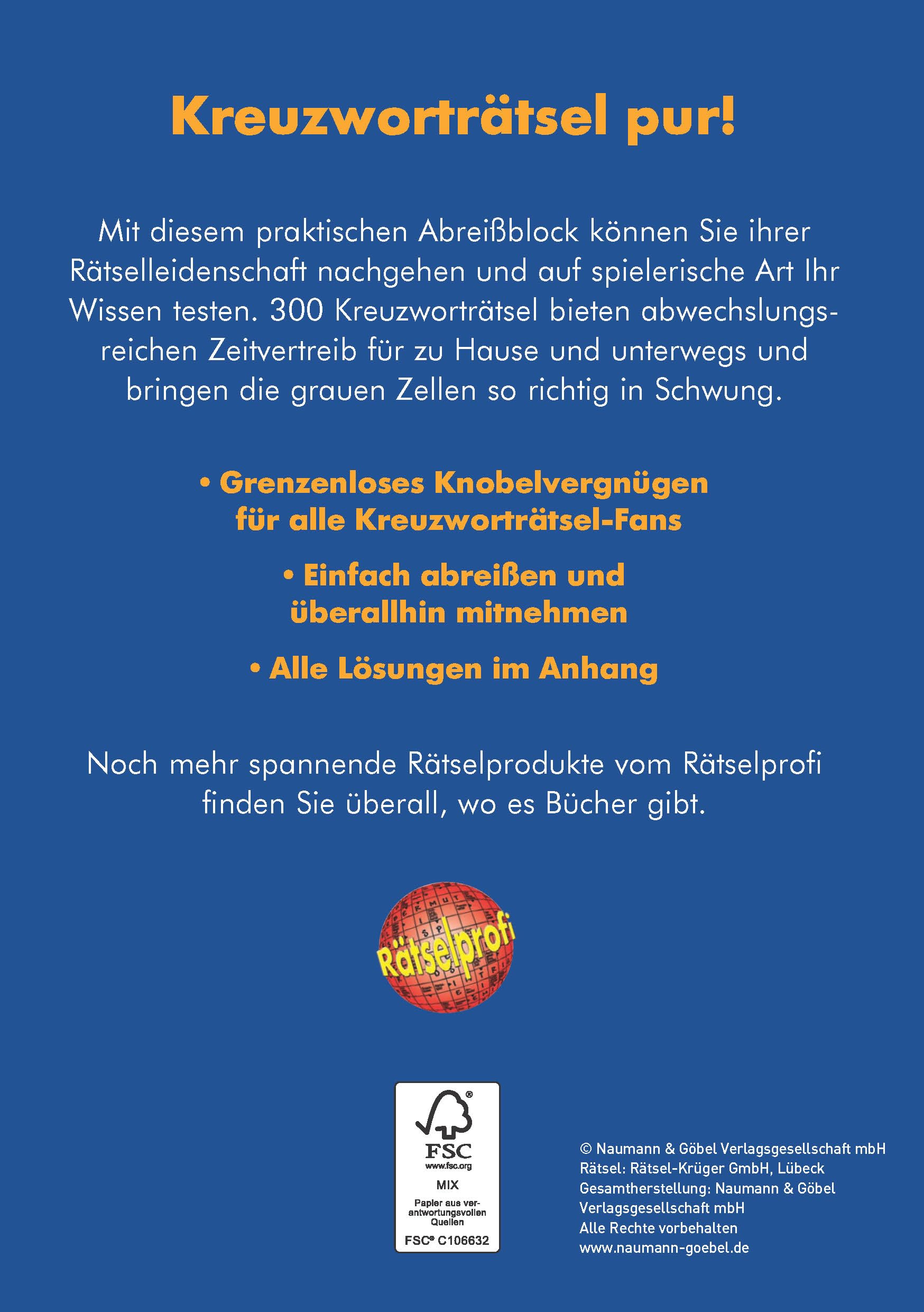 Der dicke Kreuzworträtsel-Block Band 22: 300 knifflige Rätsel für immer und überall