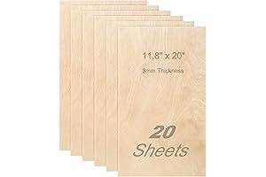 1/8 Inch 3mm Baltic Birch Plywood - 12"x20" Premium Plywood Sheet for Laser Cut Crafts
