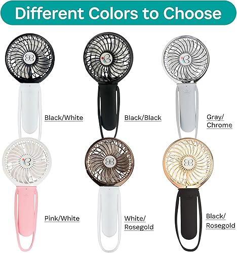 Miniatura 7 de KidCo Buggygear - Ventilador turbo recargable USB de 3 velocidades color blanconegro