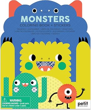 Coloring Book with Stickers Monsters