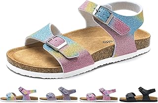 Sandalen Mädchen Jungen Mit Kork Sandals Kinder Pantoffeln Riemen Verstellbare Schnalle Rutschfeste Mit Klettverschluss Sandaletten für Drinnen und Draußen