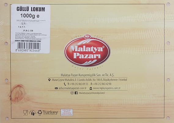 Malatya Pazarı Güllü Lokum 1 Kg