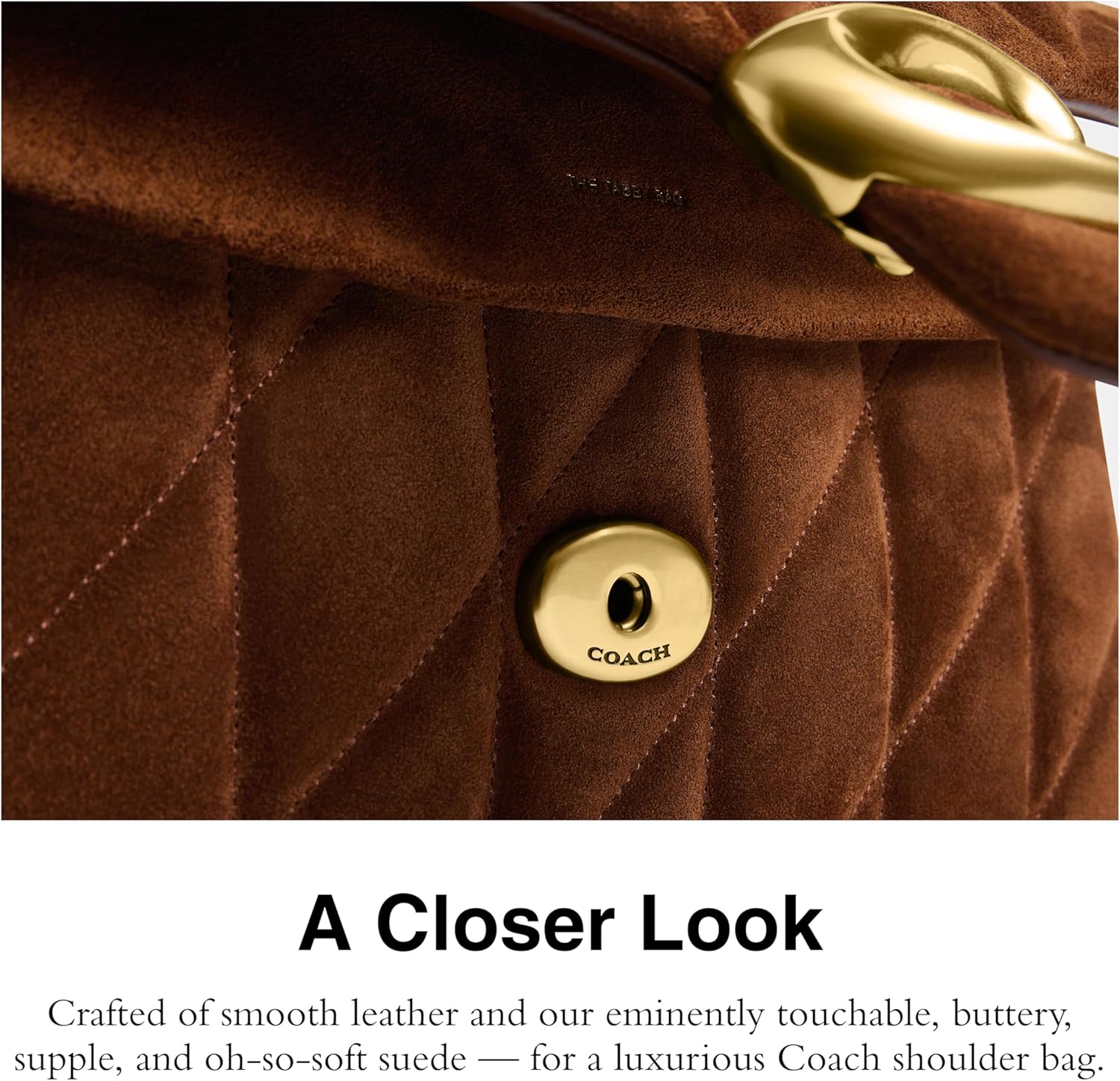 COACH Women's Quilted Suede Tabby Shoulder Bag 26, B4/Warm Brown, One Size - Image 5