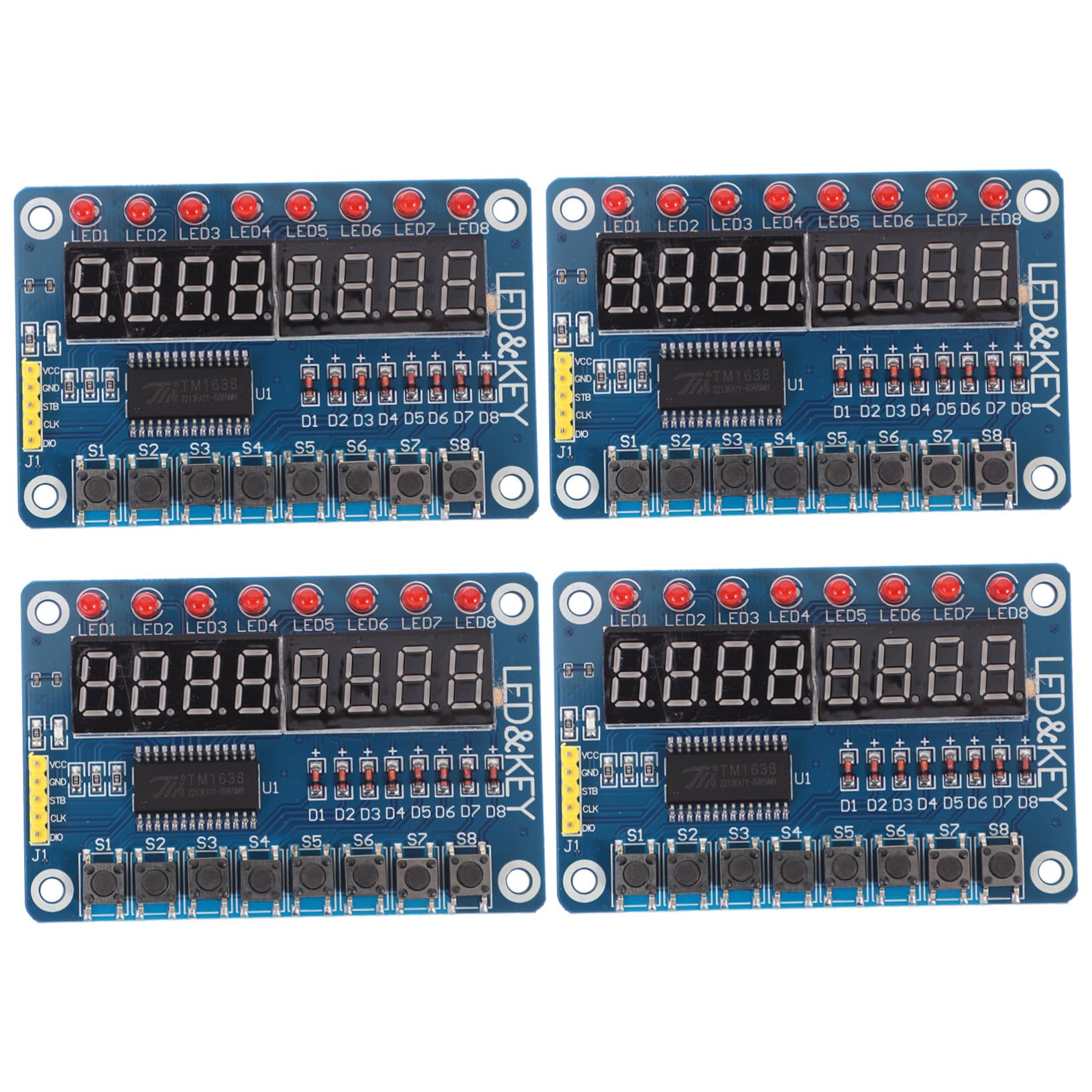 SOLUSTRE Led Display Module Digital Tube 8 Keys Microcontroller Module for Avr Simple Wiring