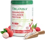 Organika Poudre de Peptides de Collagène Améliorée (Type 1 & 3) – 10g Par Portion pour Cheveux, Peau, Ongles & Articulations – Fabriqué au Canada, Nourri à l'Herbe, Non-OGM, 500g