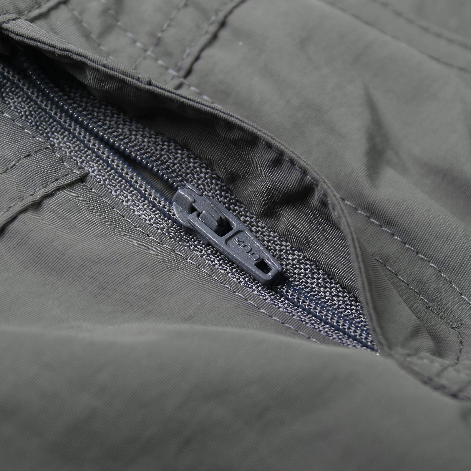 OCHENTA Short cargo à séchage rapide pour garçon, taille élastique, short athlétique pour enfants, adolescents, activités en plein air, randonnée, camping, pêche - gris - 50 FR