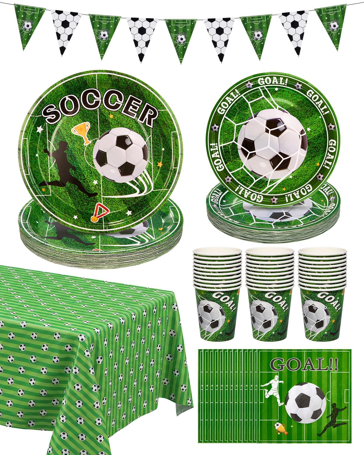 Goodluck Ivory Disposable Plates - 350PCS Party Set -19
