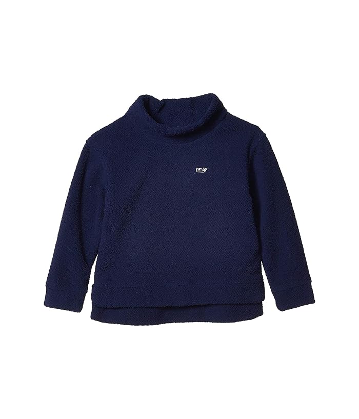 Vineyard Vines Kids  Fuzzy Mock Neck Tunic (Toddler/Little Kids/Big Kids) (Deep Bay) Girls Clothing