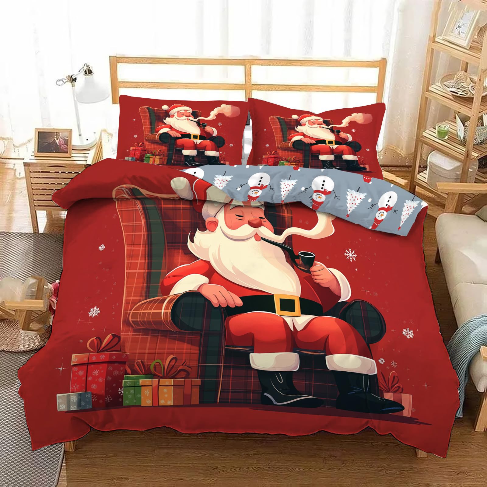 Housse de couette Noël réversible pour illuminer les nuits d'hiver en famille