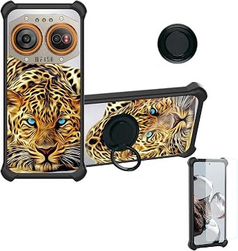 jioeuinly Case Compatible for Iiif150 Air2 Ultra Phone Case Cover [with Tempered Glass Screen Protector][Hard PC + Soft Silicone][Ring Support] [Silver Reflect Light] DYH-LYB