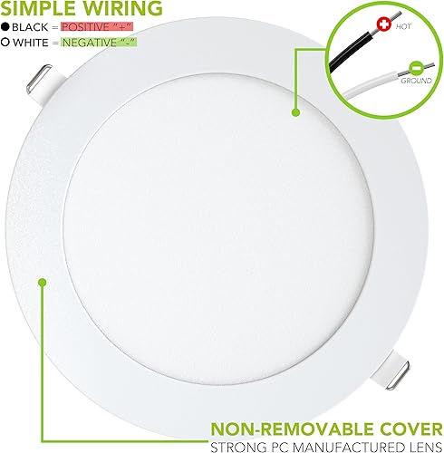 Miniatura 6 de Paquete de 5 luces LED de ocio para techo empotradas para lancha, 720 lúmenes, súper delgado, luz de panel LED DC 12 V 5.75 pulgadas 9 W Downlights