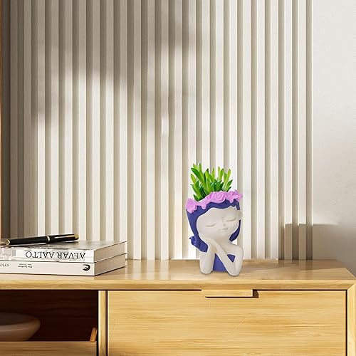 Miniatura 3 de Moldes de silicona para macetas, molde de silicona para plantas de yeso de doncella, molde de silicona para maceta para flores suculentas, molde de