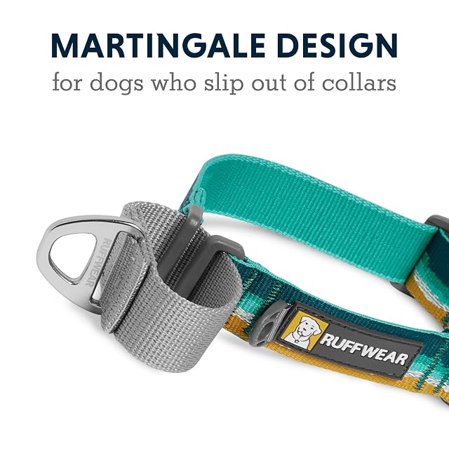Foto 3 de 8 de RUFFWEAR Collar para Perros Web Reaction de Tejido Técnico, Collar Martingale Ajustable - Espuma de Mar, 23”