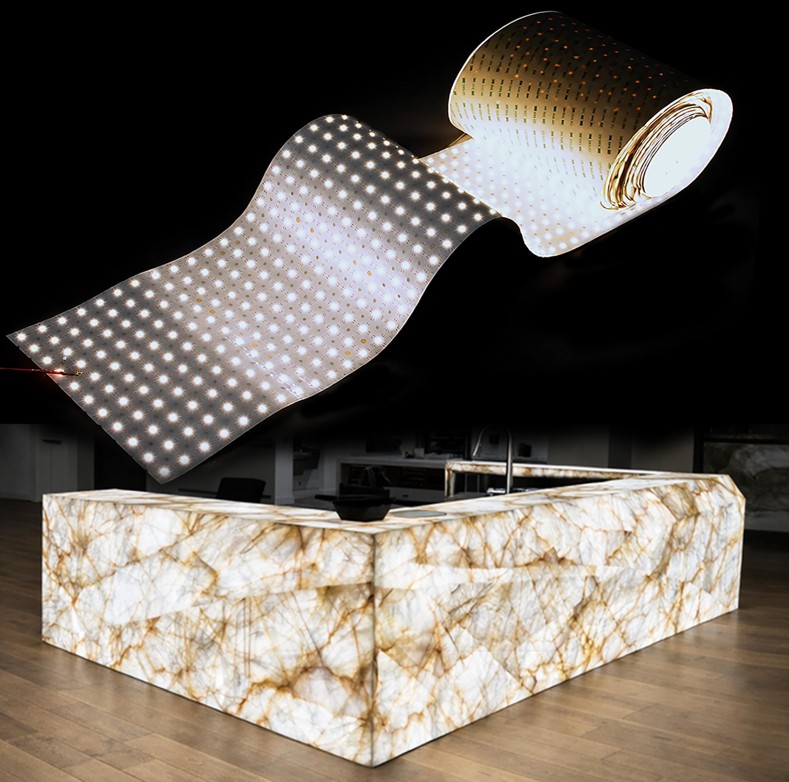 Photo 1 of Haikolux LED Light Sheet Roll, 33ft, 6000K Cool White Dimmable Backlight Panel