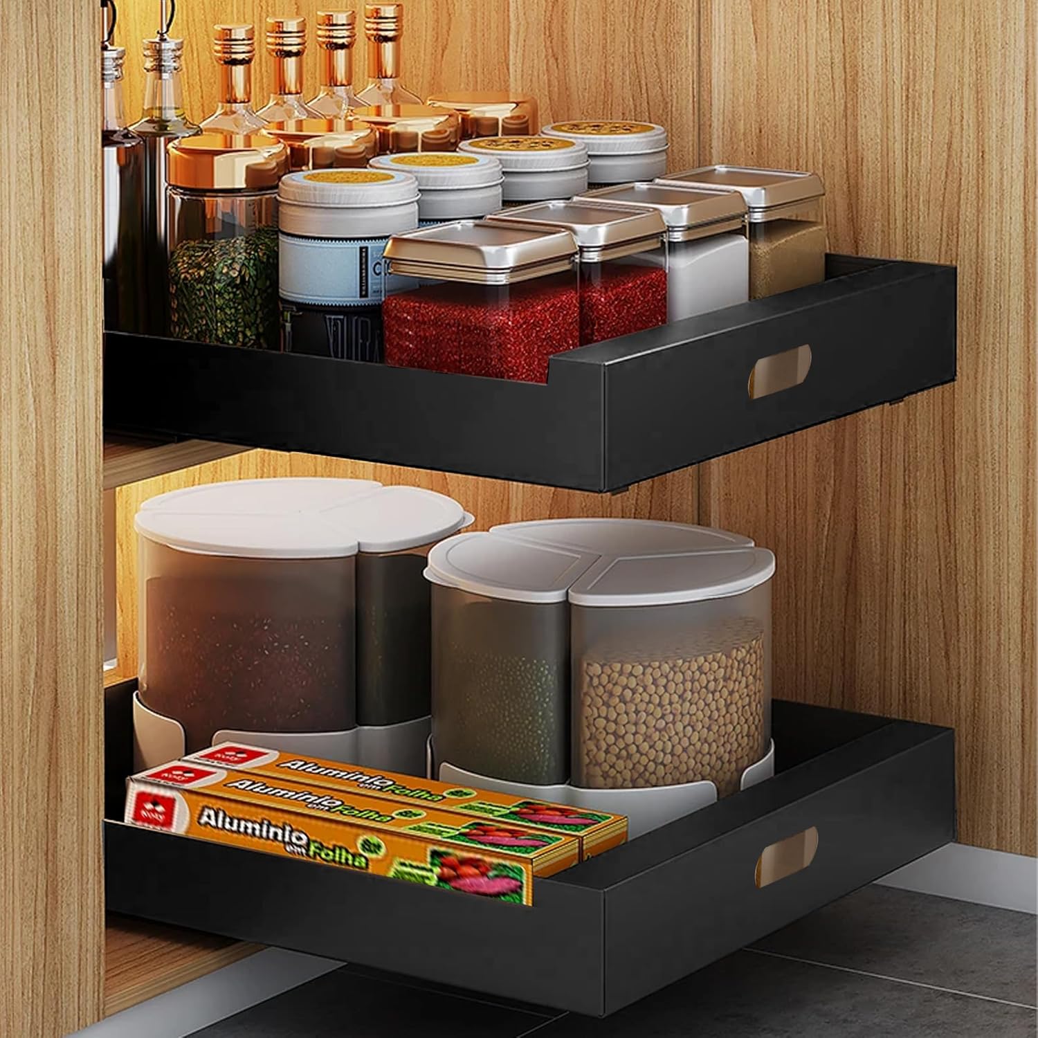 Pull Out Drawers for Kitchen Organizer Drawer 16.9