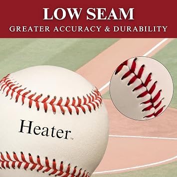 Heater Sports Leather Pitching Machine Baseballs by The Dozen