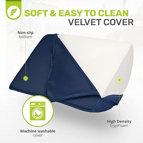 Miniatura 8 de ErgoFoam Reposapiés para debajo del escritorio en el trabajo, reposapiés ajustable 2 en 1 para debajo del escritorio, reposapiés ergonómico con