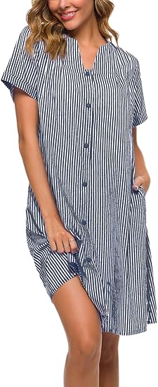 womens cotton snap front duster