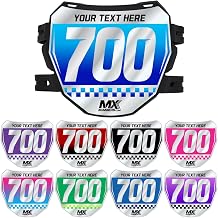 MxNumbers Custom ODI Chrome Plate Decal, Personalized Name Number and Colors, Chrome Race Graphics