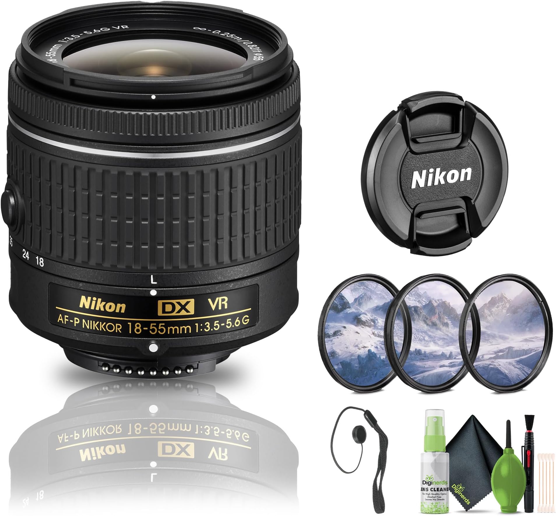 Amazon.com : Nikon - AF-P DX NIKKOR 18-55mm f/3.5-5.6G VR Zoom Lens for ...