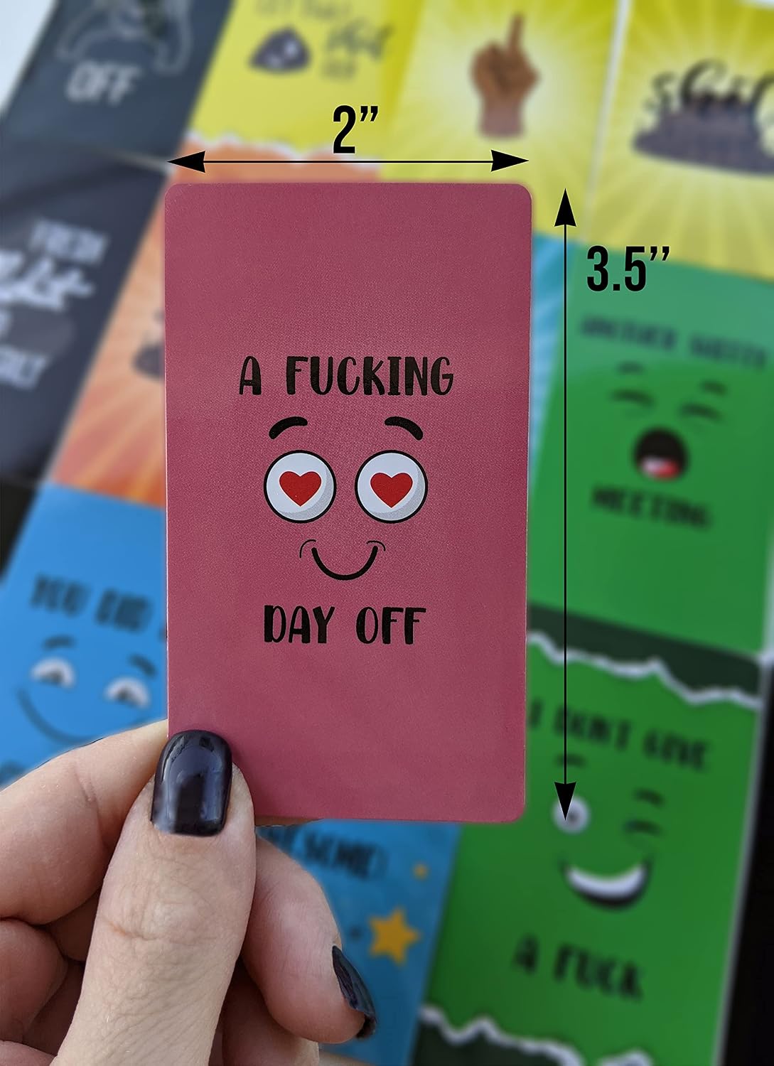 Vladi Creative Uncensored Mini Quote Cards – 35 Humorous & Positive Affirmation Cards for Men & Women – With Foil & Writable Backs – Pocket-Size Inspiration & a Fun Motivational Gift for Any Occasion