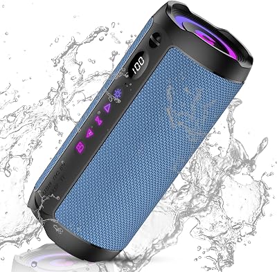 💎 77% MEGA DEAL! Altavoz Bluetooth Portátil 25W, Potente Altavoz Bluetooth, Altavoces Graves Duales, 25H Reproducción, IPX7, RGB, Emparejamiento TWS, AUX, TF, USB, Ideal Para Actividades Aire Libre, Fiestas,Viajes.