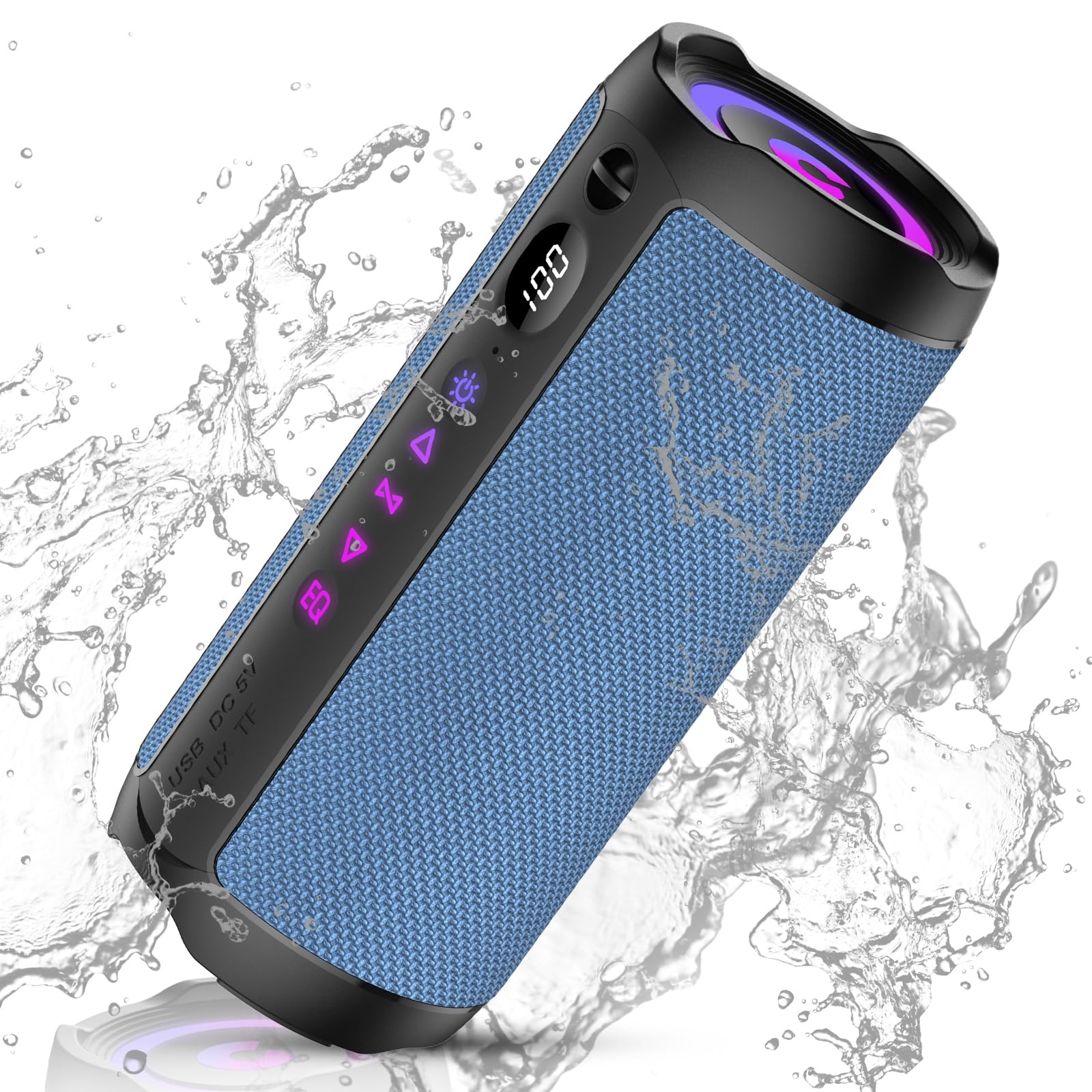 Cassa Bluetooth Portatile 25W, Potente Altoparlante Bluetooth, Doppio Basso Driver, 25 Ore di Autonomia, TWS Accoppiamento, RGB, IPX7 Impermeabile, AUX, TF,USB,Ideale Attività All'aperto/Feste/Viaggi