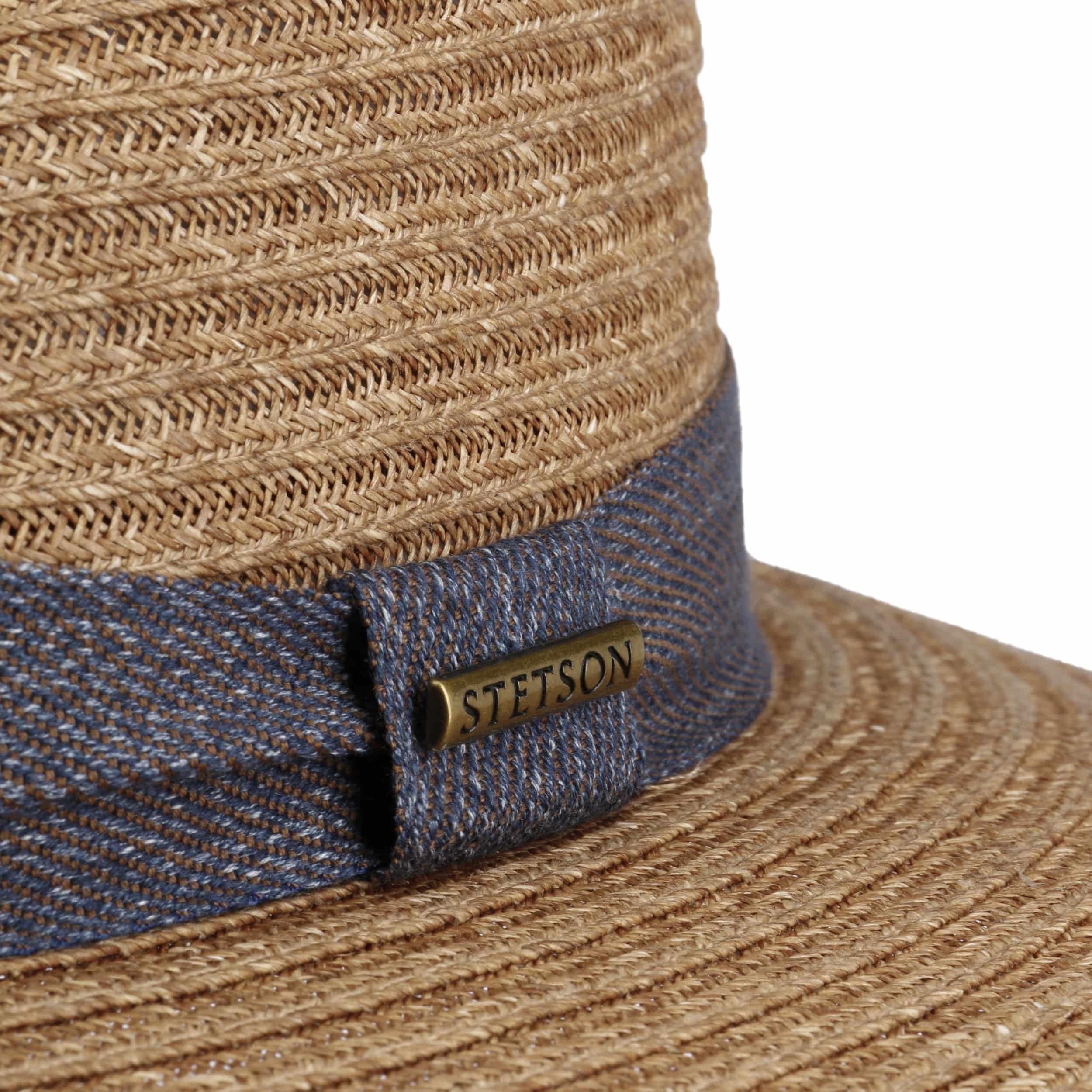 Stetson Toyo Traveller Strohhut Stoffgarniturband Herren Frühling Sommer