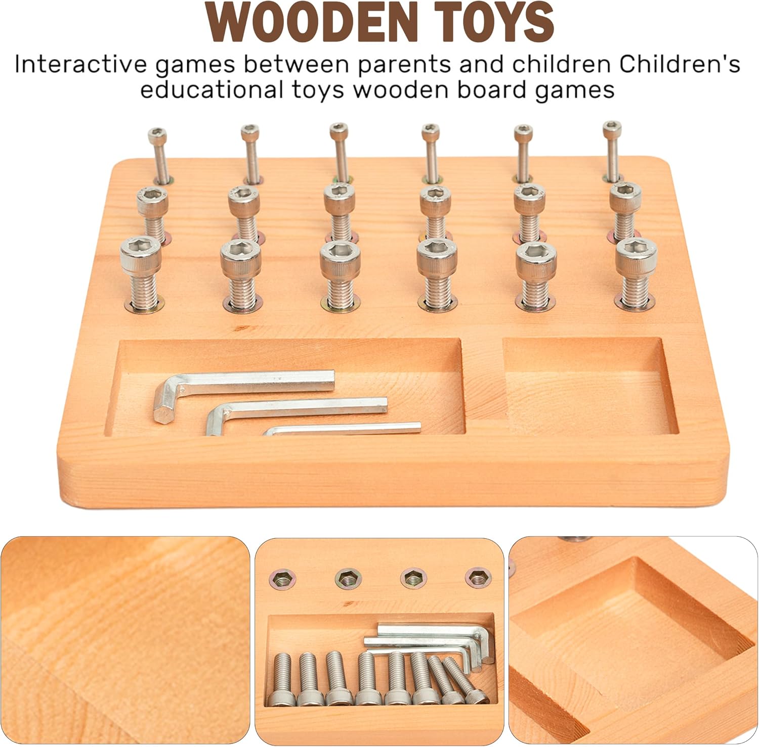 Wooden Pegboard for Finger Dexterity, Finger Strength Trainer for Hand Grip Strengthener Targeted Strength, Relief & Recovery– for Men, Women, and Seniors