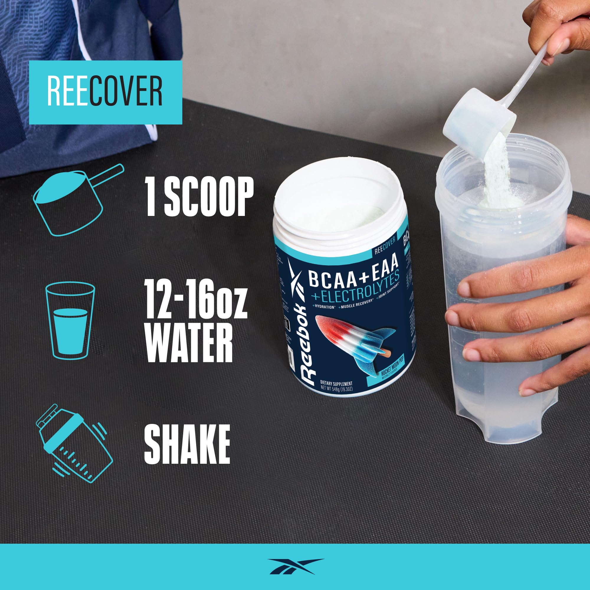 Reebok BCAA Amino Acids + Electrolytes, 30 Servings, Rocket Moon Pop — Amazon image 6