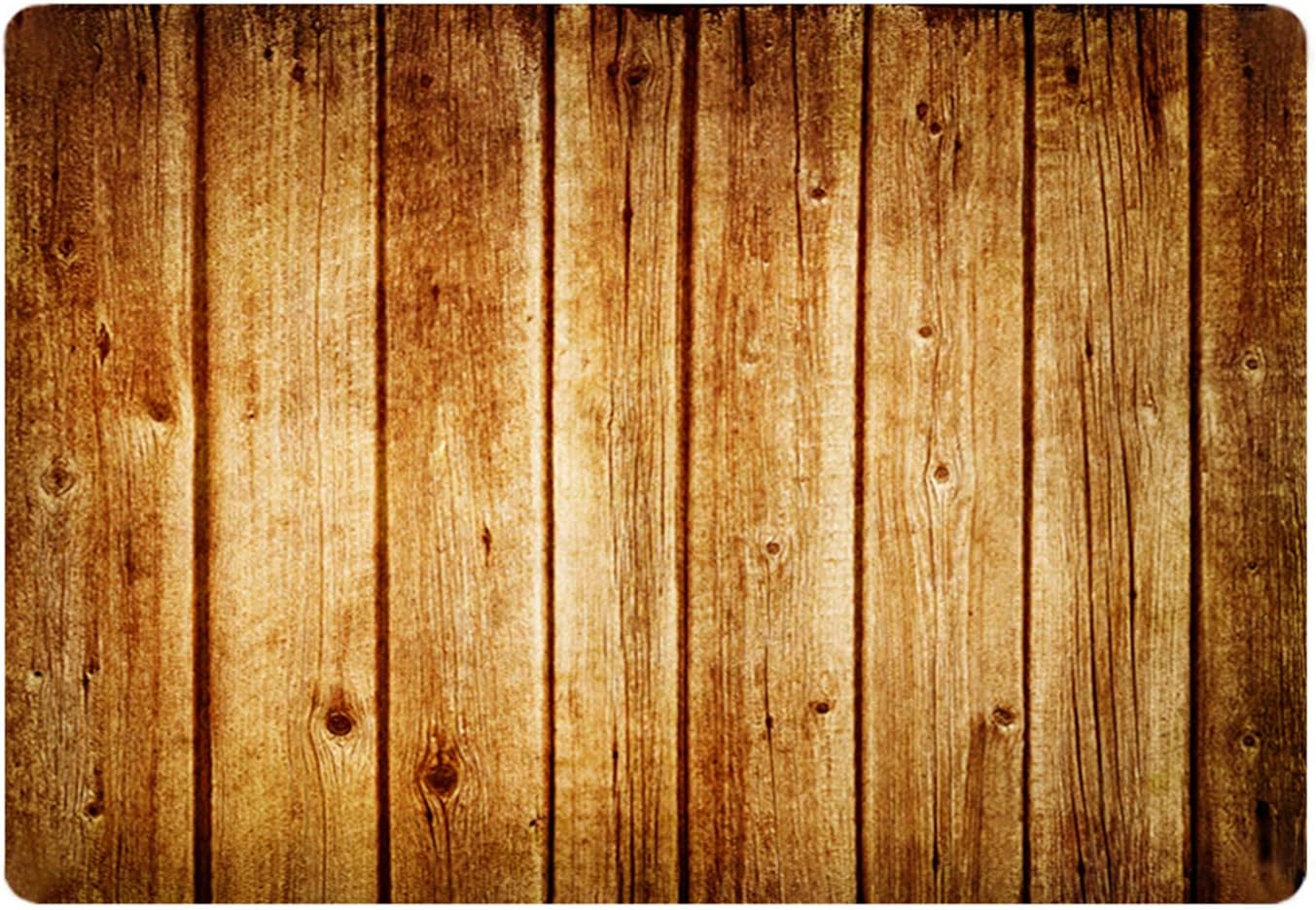 Front Door Mat Indoor Welcome Rustic Old Barn Wood Doormat Non Slip Carpet Flannel Rug for Bathroom Kitchen Bedroom Floor,18"x30"(Wood Board)