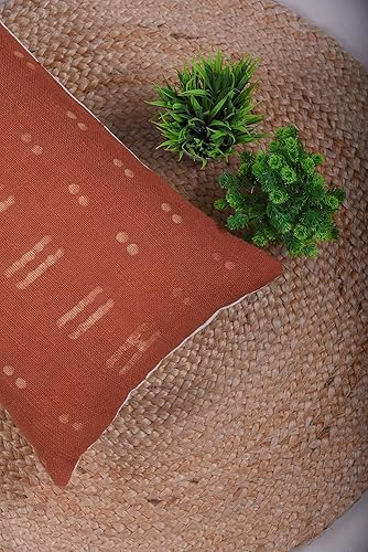 Miniatura 4 de Trade Star Funda de almohada decorativa tejida a mano, 100% algodón, funda de cojín para sofá, cama, funda de almohada moderna de granja (flor de