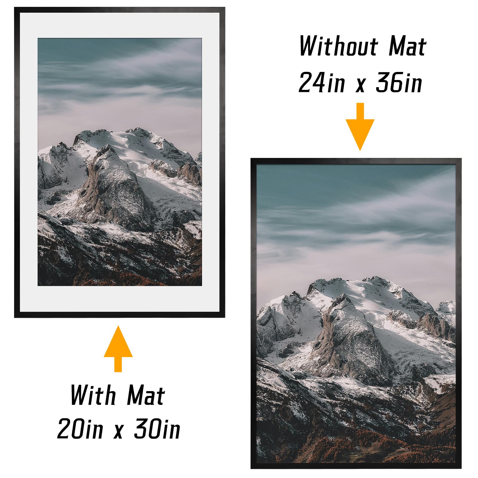 Snapklik.com : Giftgarden Black 24x36 Frames Matted To 20x30 Picture ...