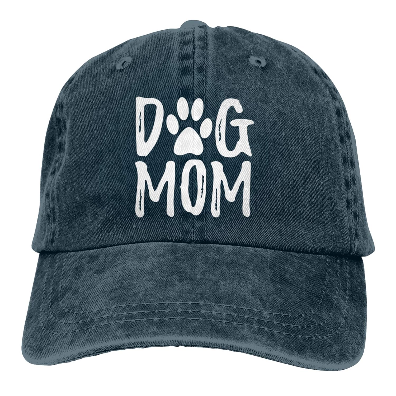 Splash Brothers Customized Unisex Dog Mom Vintage Jeans Adjustable Baseball Cap Cotton Denim Dad Hat