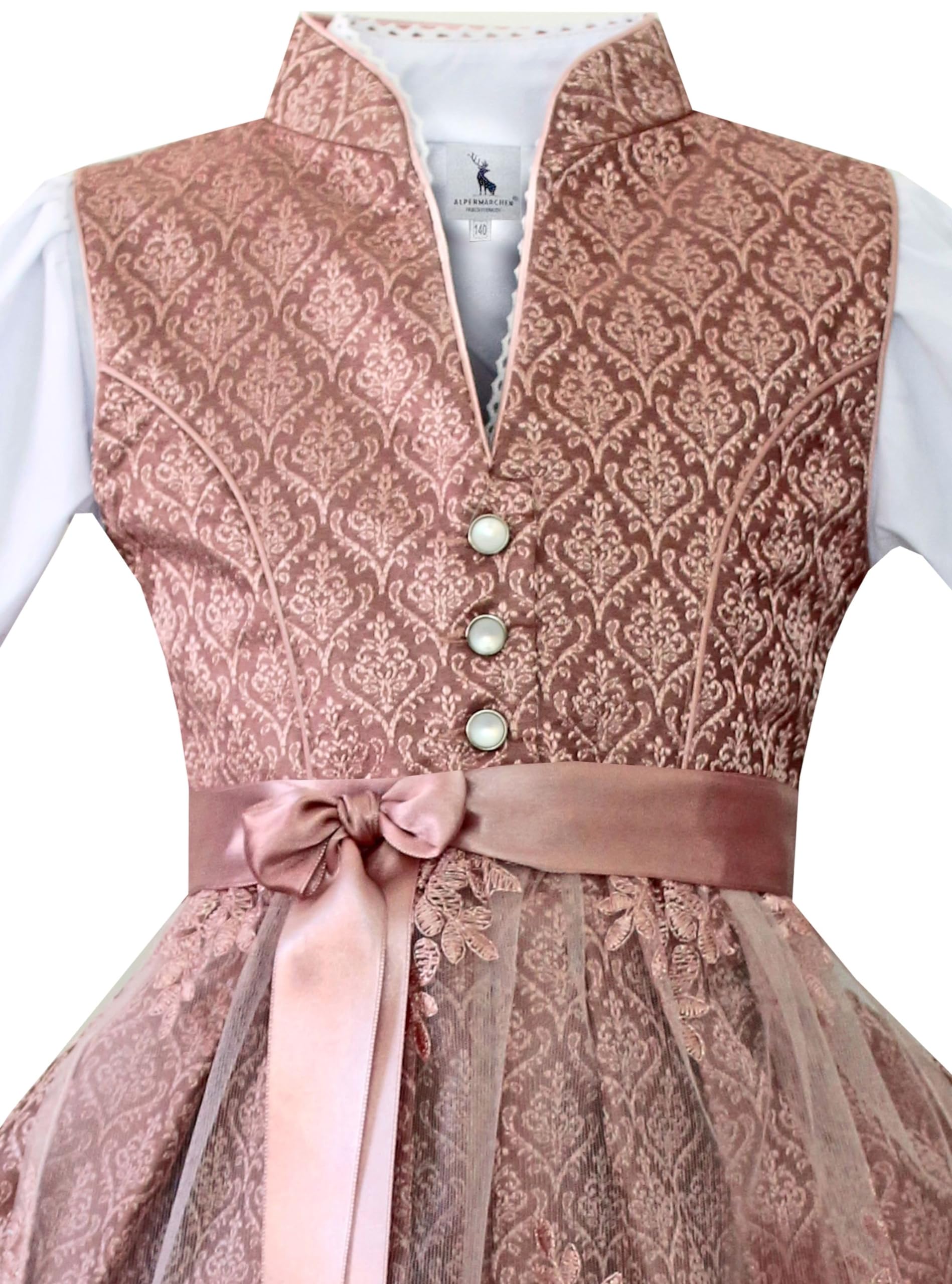 Alpenmärchen Kinderdirndl aus exklusiver Kollektion inkl. Schürze und Bluse - ALM-K967