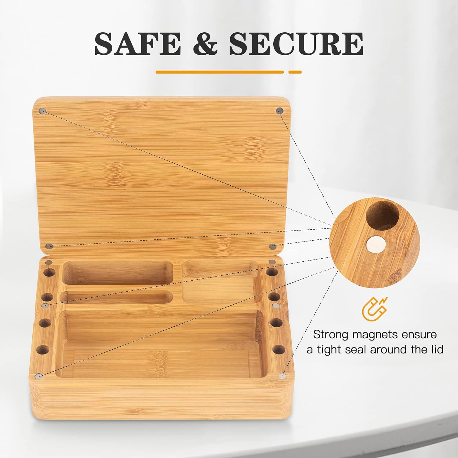 Viking Factory Rolling Tray Stash Box with Suction Plenty of