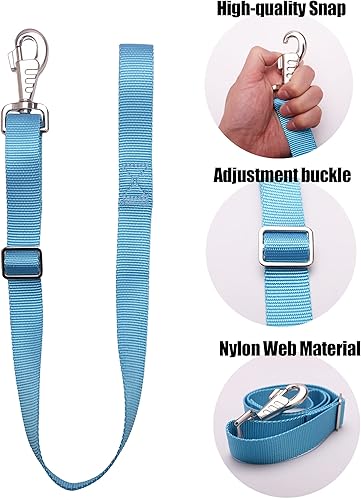 Miniatura 26 de Correa ajustable de nailon para cubeta (paquete de 3) para redes de heno, cubos de agua, correa para colgar, comederos de caballos al aire libre