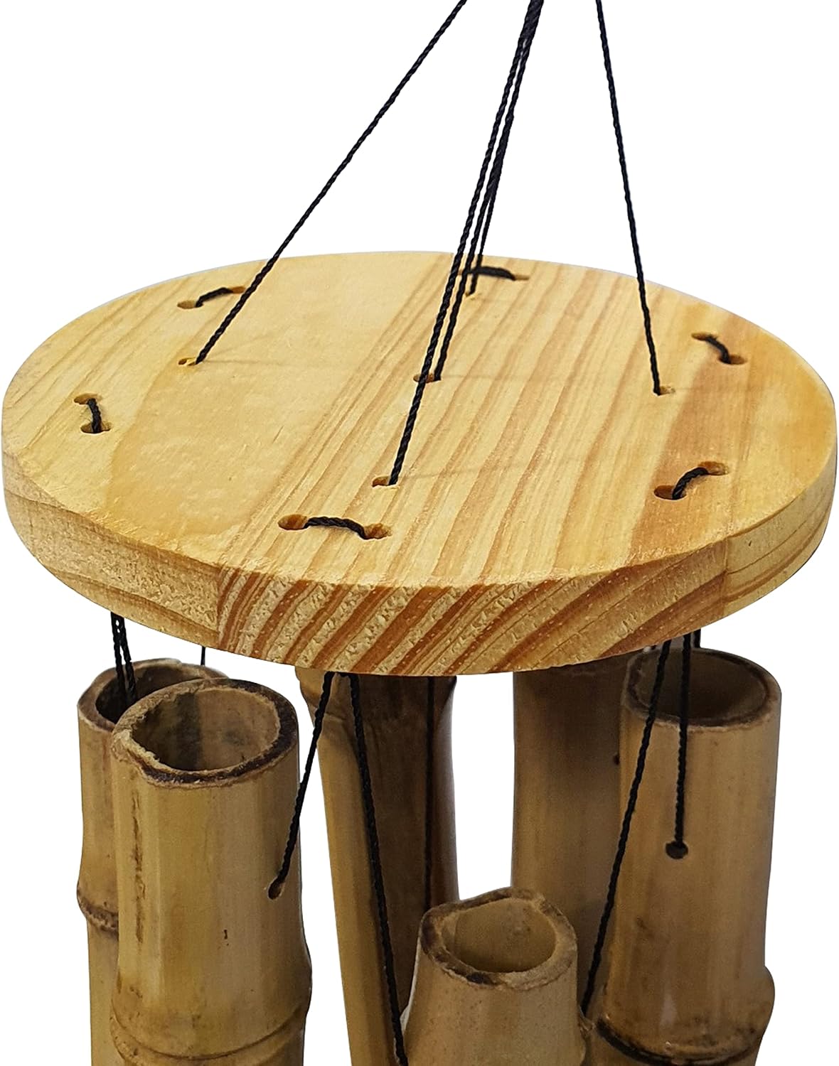 Wooden Wind Chimes for Outside, Bamboo Memorial Wind Chimes, Handcrafted Sympathy Gift for Loss of Loved one, Relaxing Sweet Tones for Home, Garden, Patio or Outdoor Decor 27"