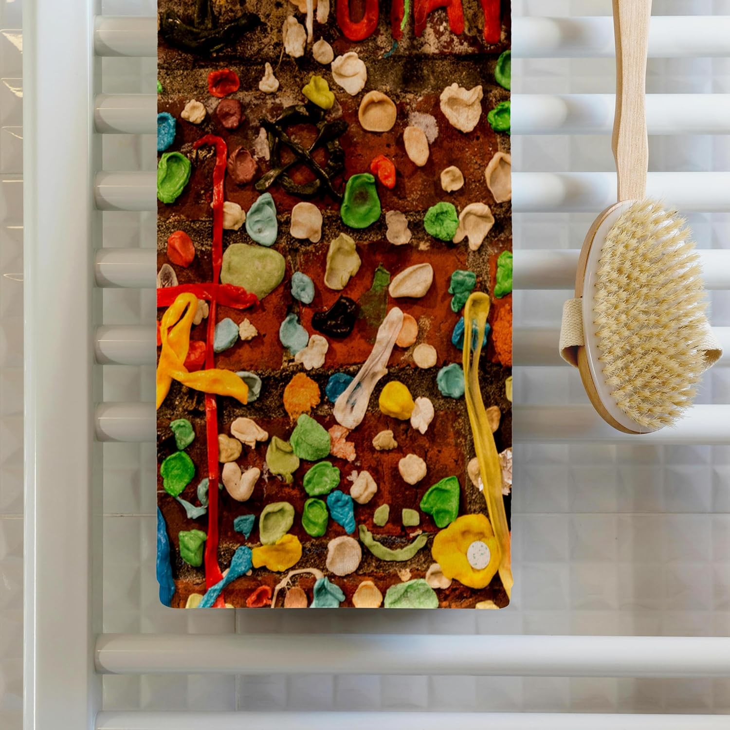 3dRose USA, Washington State, Seattle. Gum wall. 22x30 Bath Hand Pool Towel