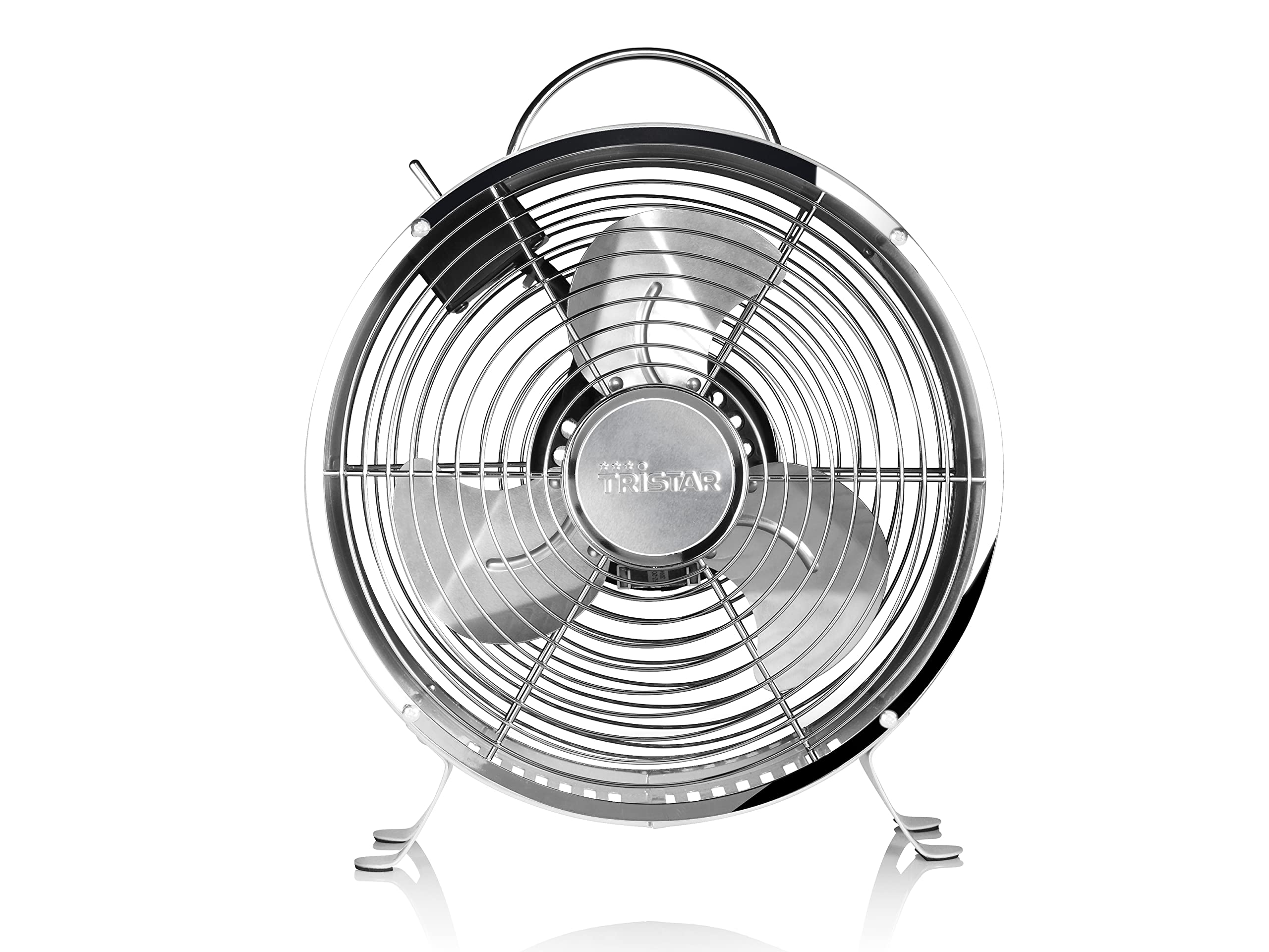 Tristar Retrò VE-5967 Ventilatore da Tavolo, 20 W, 49.5 decibel, Metallo, 2 Velocità, Bianco