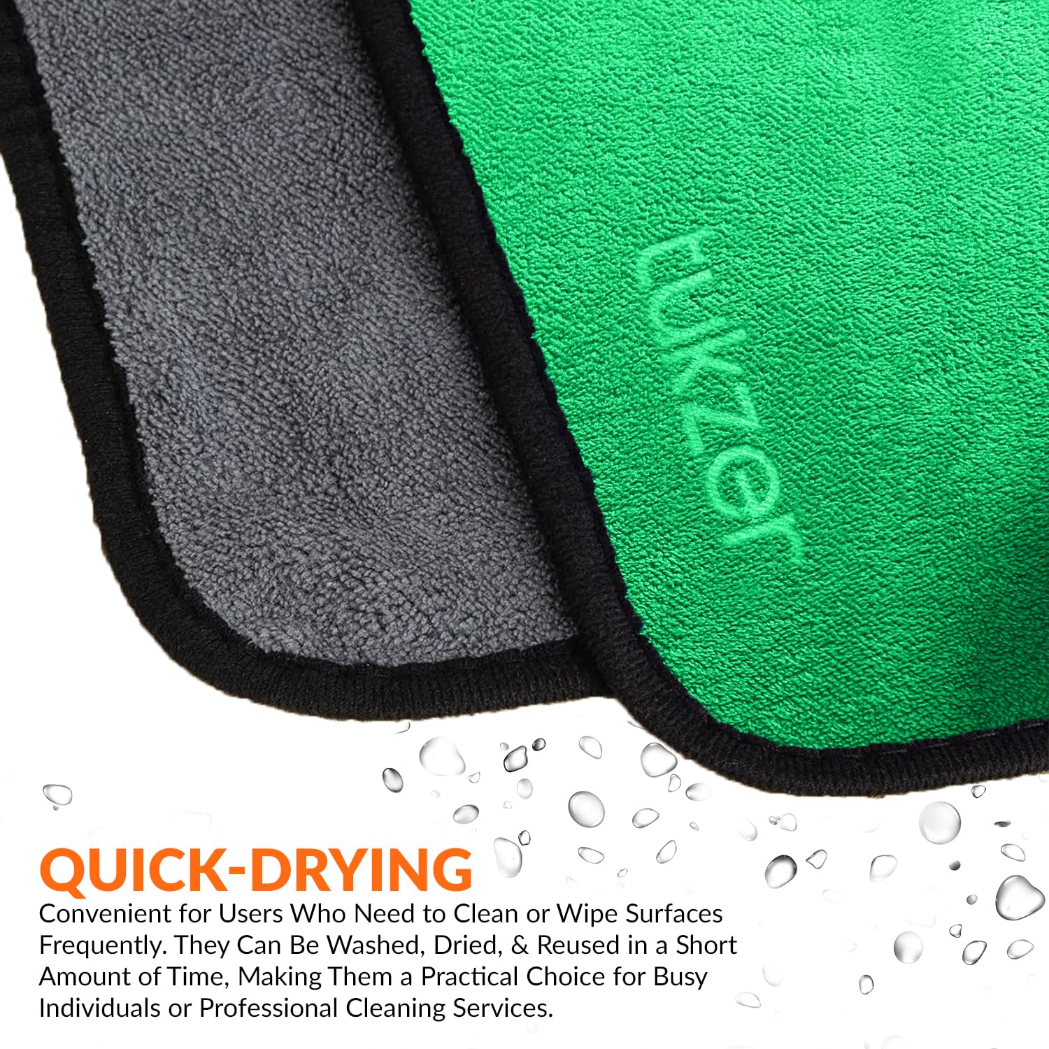 Tukzer Multi-Purpose Coral Velvet Microfiber Cloths for Car Bike| Ultra-Soft Super Absorbent Lint-Free for Exterior Interior Dashboard Cleaning Washing Polishing(500 GSM Multi-Color | 4 Pcs 35x 75 cm) - Image 7 thumbnail