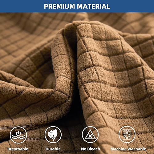 Miniatura 3 de Eismodra Fundas de respaldo para sofá de 3 cojines, funda elástica mágica para sofá para perros y mascotas, en forma de L, protector de muebles de