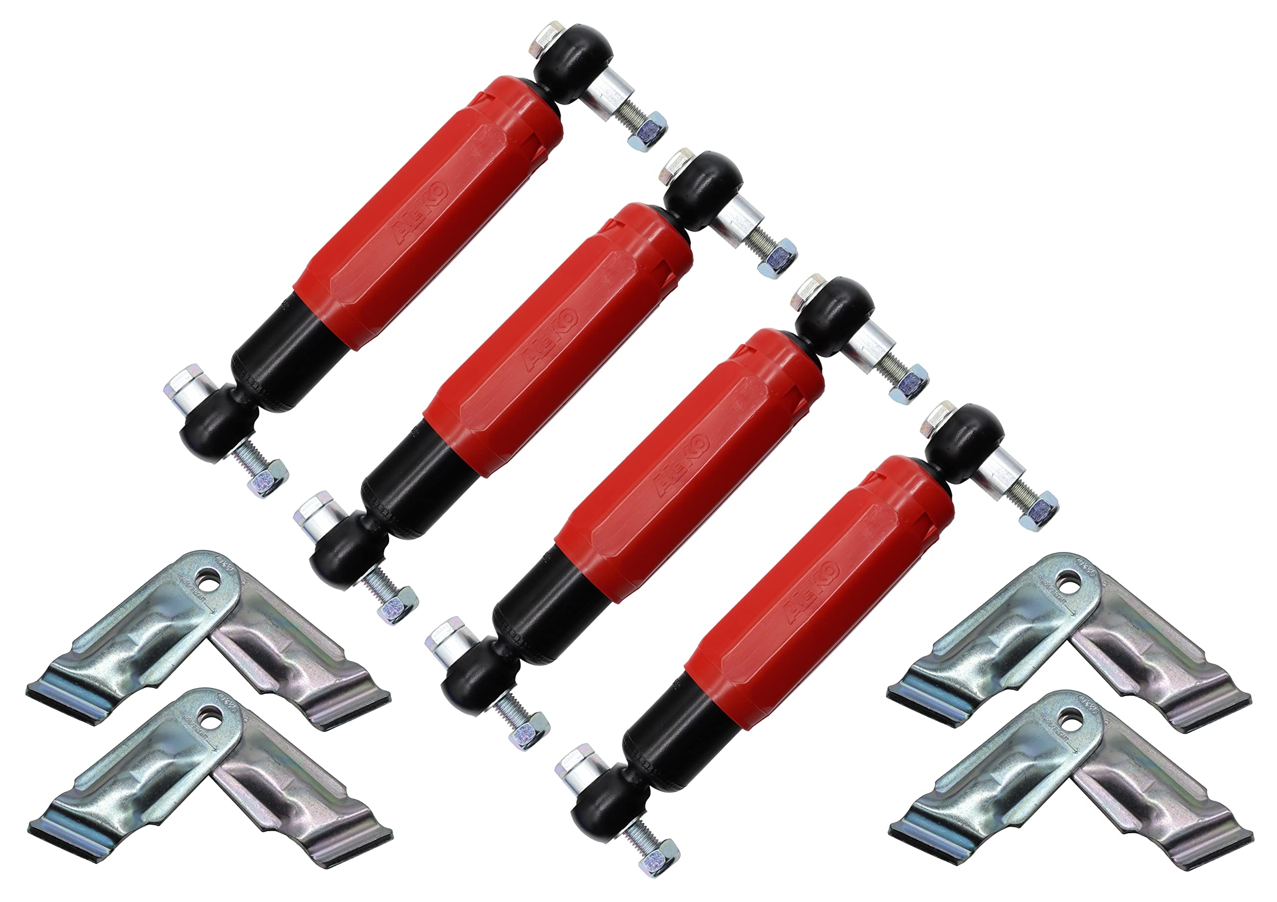 Alko Octagon Plus Red 244086 244.086 - Set ammortizzatore per asse europeo 1800/3500 kg, colore: rosso