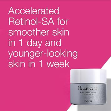Neutrogena Anti-Aging Rapid Wrinkle Repair Retinol Regenerating Cream, 0.5 Oz Mini, Neutrogena Anti-Aging Rapid Wrinkle Repair Retinol Pro+ 0.5% Power Serum, Travel Size 1 Fl. Oz