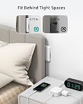 Couvercle de sortie Extension cordon court 3ft, NUTICT Flat Plug bande de puissance avec 8 Sorties & 3 USB-C & 1 USB-A Port, 13A/1625W, 1440J Protecteur de surpression, intérieur 3 Plug mural plat pour les espaces serrés, blanc