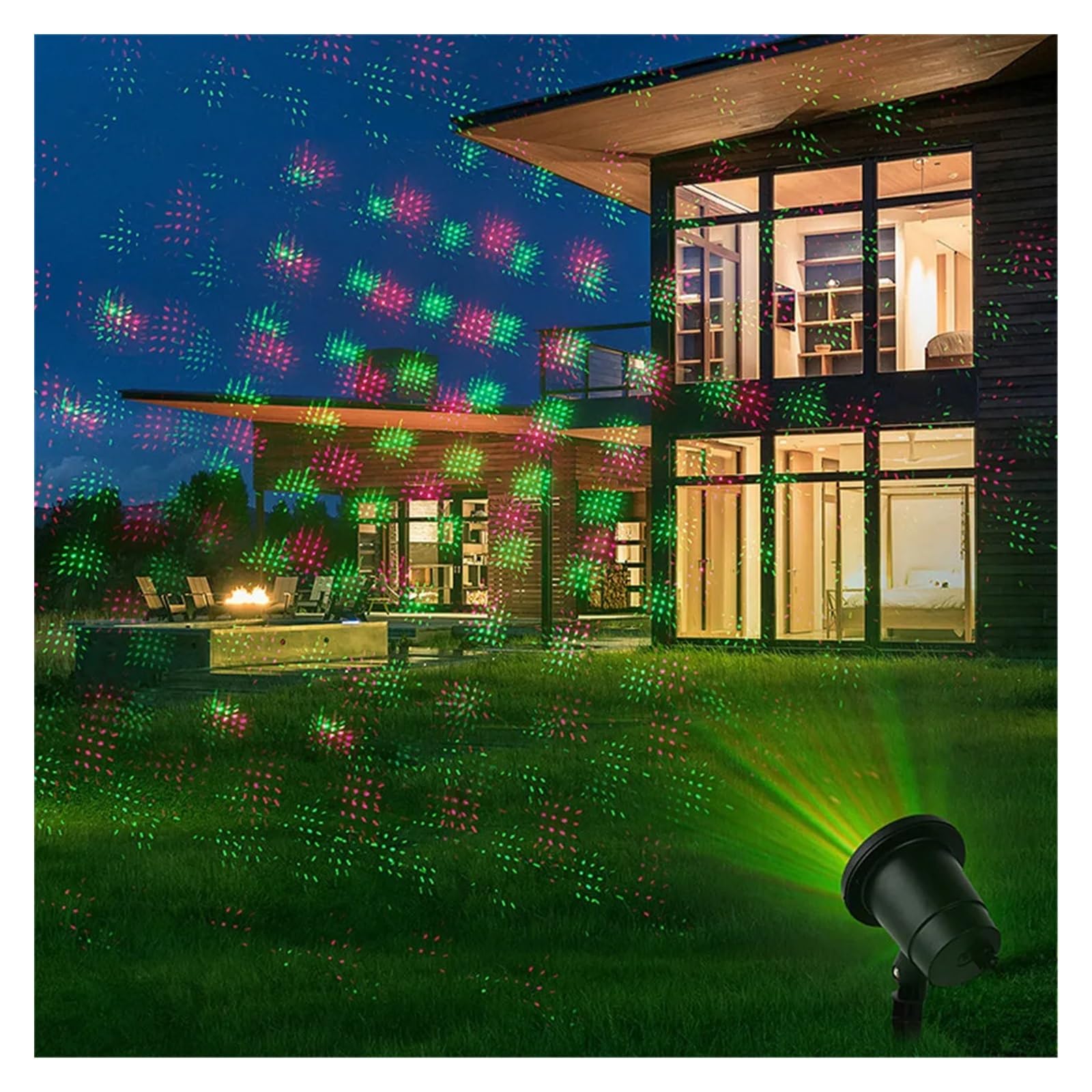Moving Full Sky Star Projektor Lampe Grün Rot Outdoor Garten Landschaft Dekoration Beleuchtung Weihnachtsfeier LED Bühnenlicht
