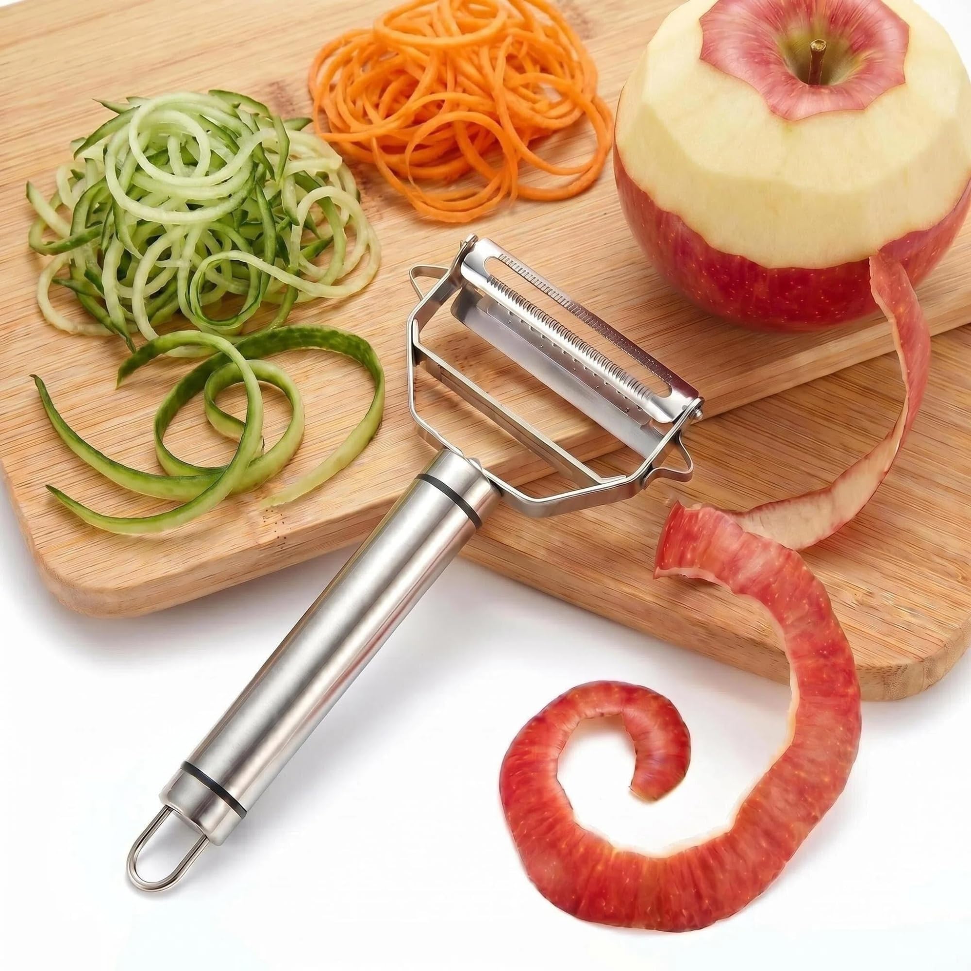Éplucheur de Légumes Et de Pommes de Terre en Acier Inoxydable, Éplucheur À Julienne Multifonctionnel avec Lame Tranchante Et Poignée Ergonomique for Fruits, Légumes - Outil de Cuisine(3 sets)