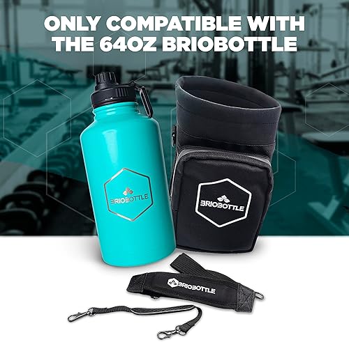 Miniatura 2 de Correa para botella de agua - Bolsa de transporte para BrioBottle  de 64 oz - Correa de mano desmontable - Accesorios deportivos para senderismo,