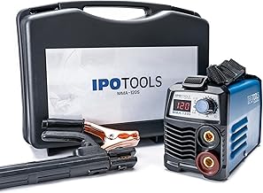IPOTOOLS MMA-120S - Saldatrice a elettrodi 120 A, mini saldatrice elettrica, MMA/E, con display LCD, anti-stick, 230 V, 7 anni di garanzia